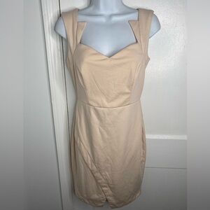 Kardashian Kollection Tan Sheath Mini Dress